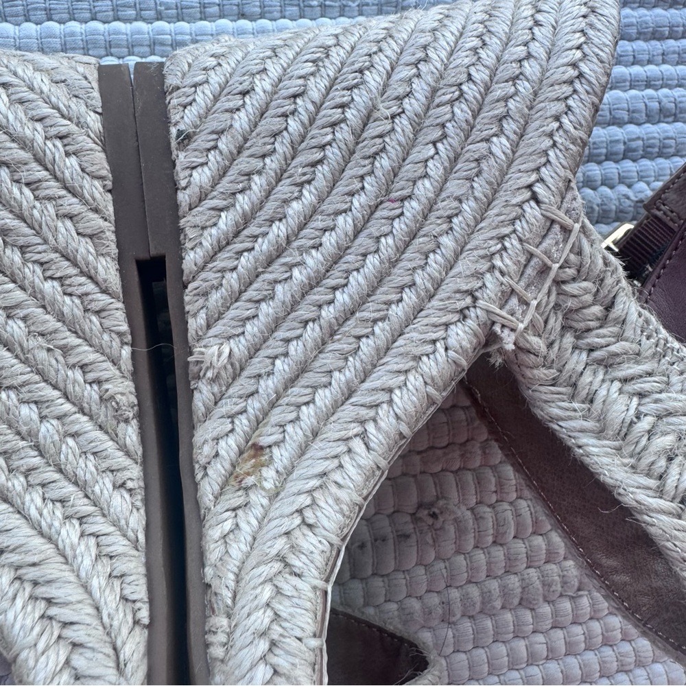 Steve Madden Natural Beige Size 10 Espadrille Wedge Sandals - Picture 6 of 10